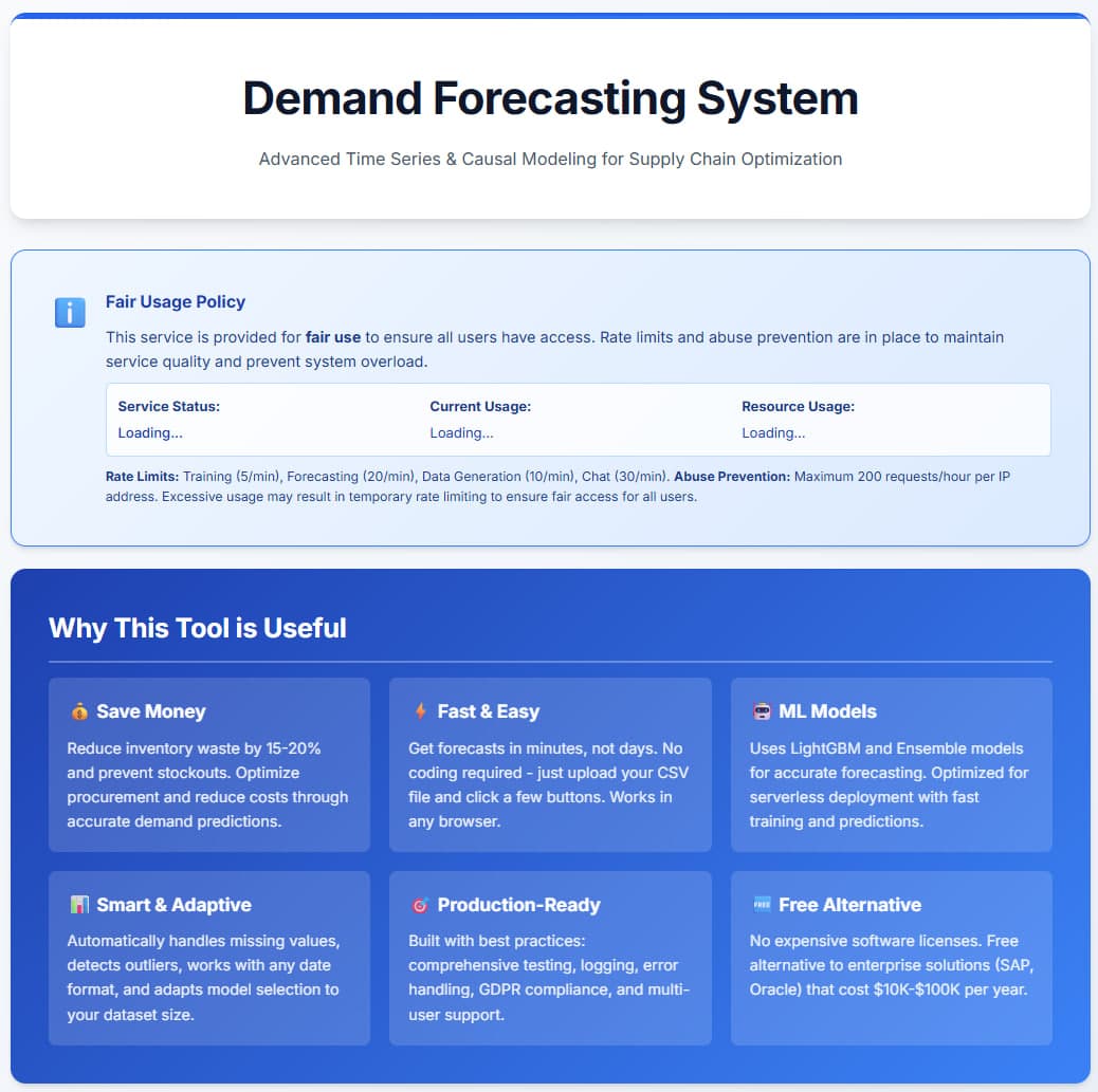 Demand Forecasting System